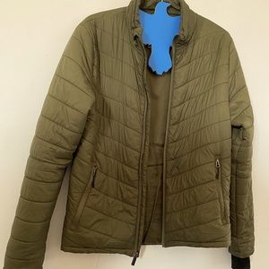 Forest green kyodan puffer jacket